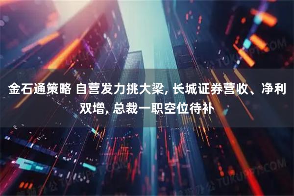 金石通策略 自营发力挑大梁, 长城证券营收、净利双增, 总裁一职空位待补