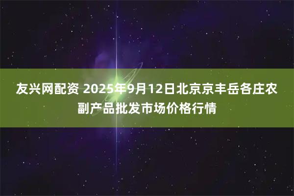 友兴网配资 2025年9月12日北京京丰岳各庄农副产品批发市场价格行情